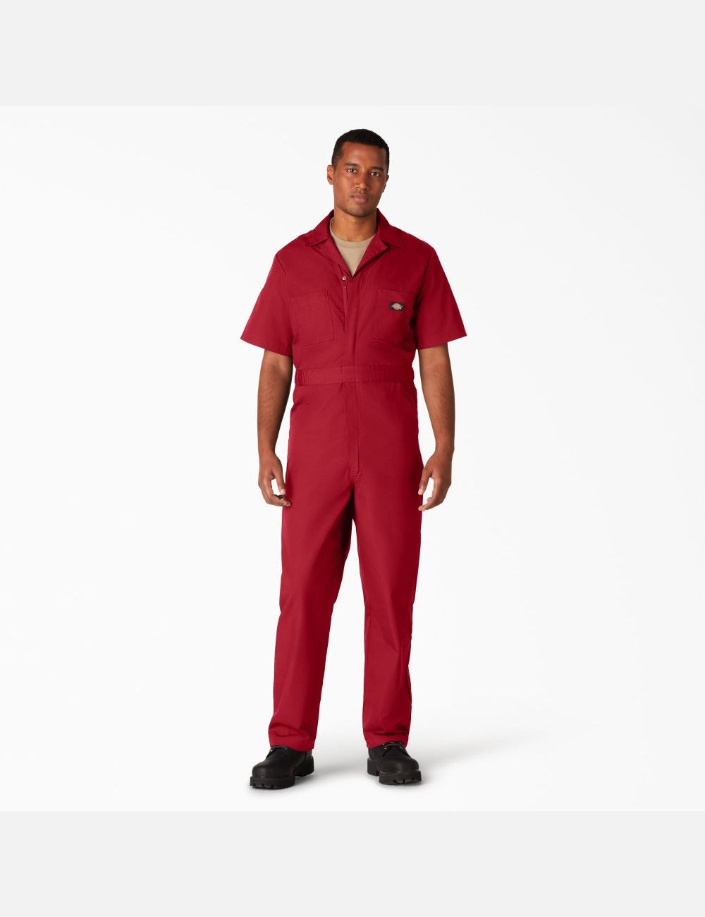 Salopettes Dickies Corta Sleeve Rouge | 524XQMHUD