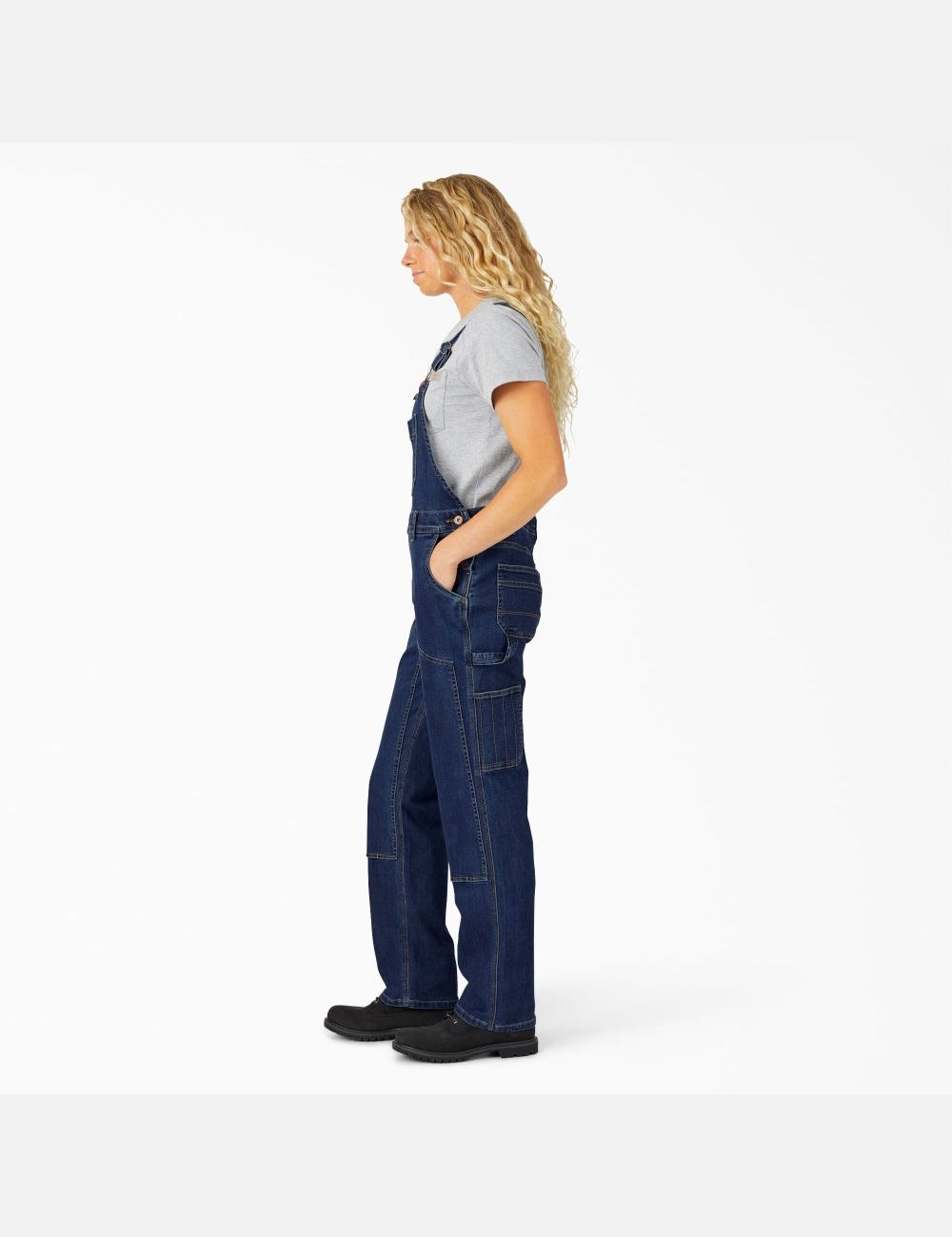 Salopettes Dickies Denim Double Front Bib Bleu Foncé | 286WUEGNI