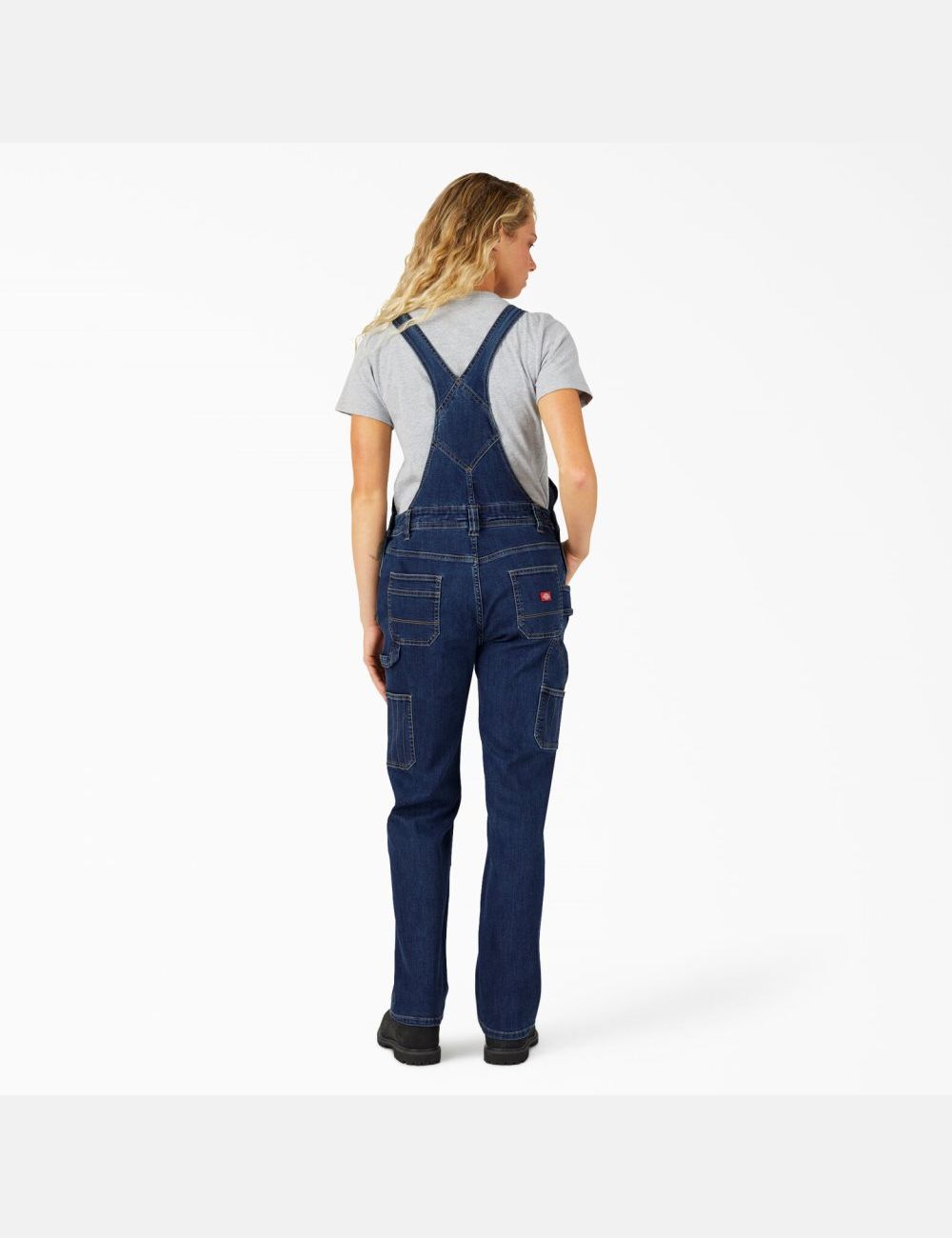 Salopettes Dickies Denim Double Front Bib Bleu Foncé | 286WUEGNI