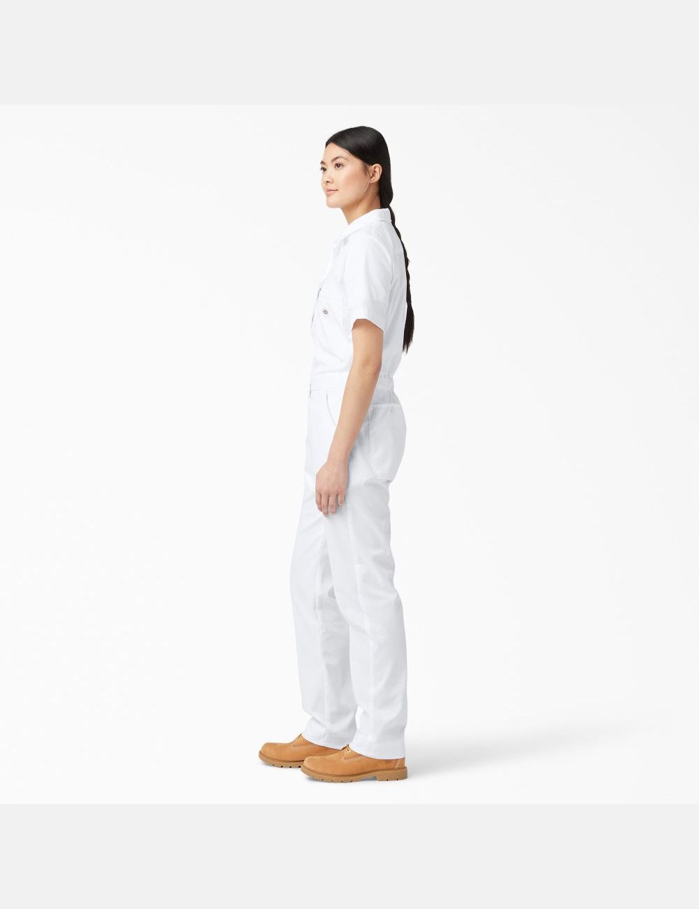 Salopettes Dickies FLEX Cooling Corta Sleeve Blanche | 051JNTBQH