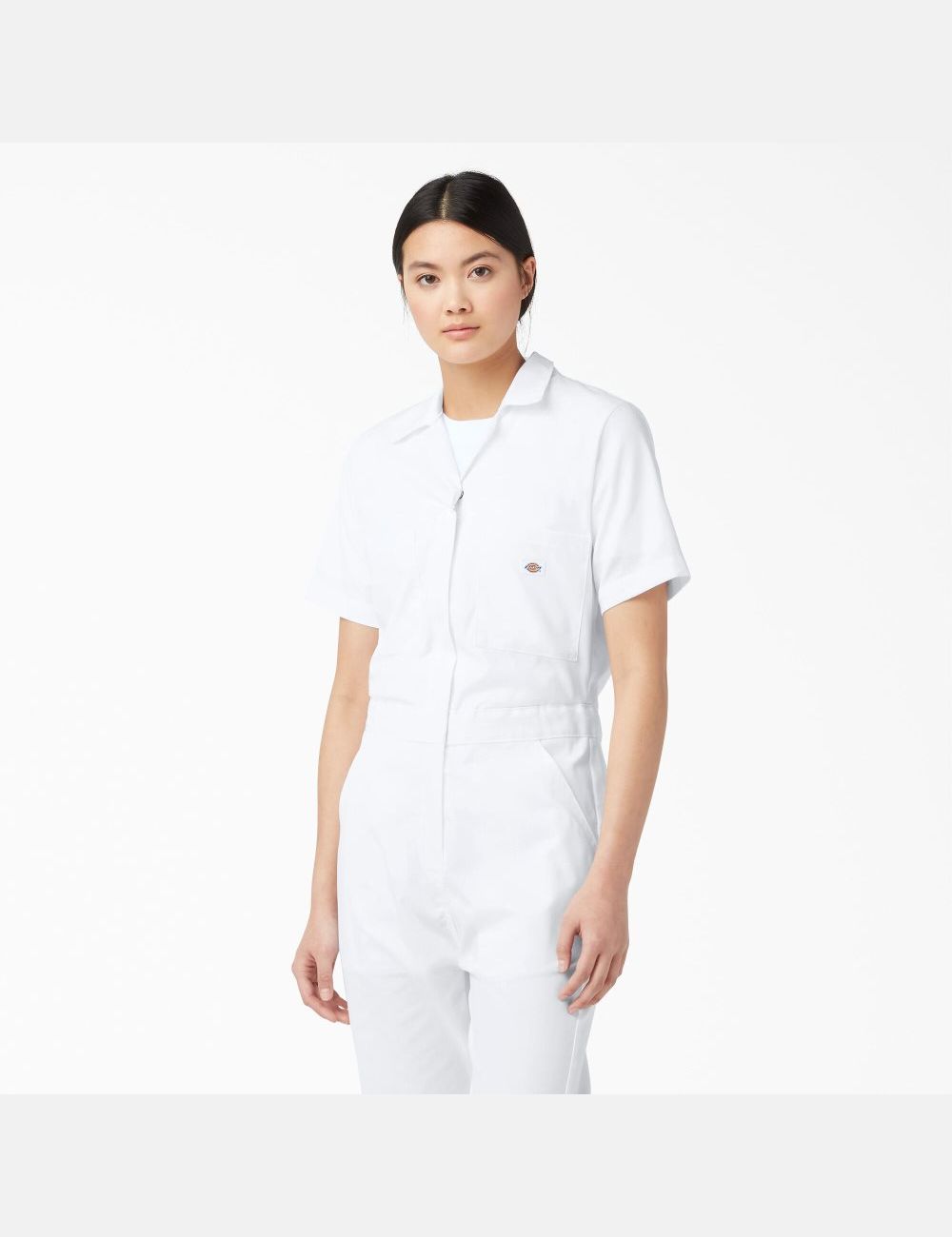 Salopettes Dickies FLEX Cooling Corta Sleeve Blanche | 051JNTBQH