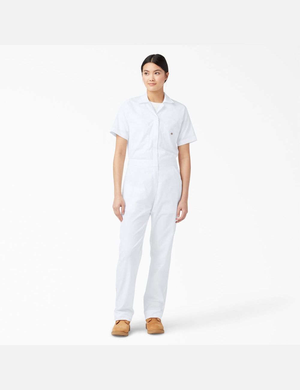 Salopettes Dickies FLEX Cooling Corta Sleeve Blanche | 051JNTBQH