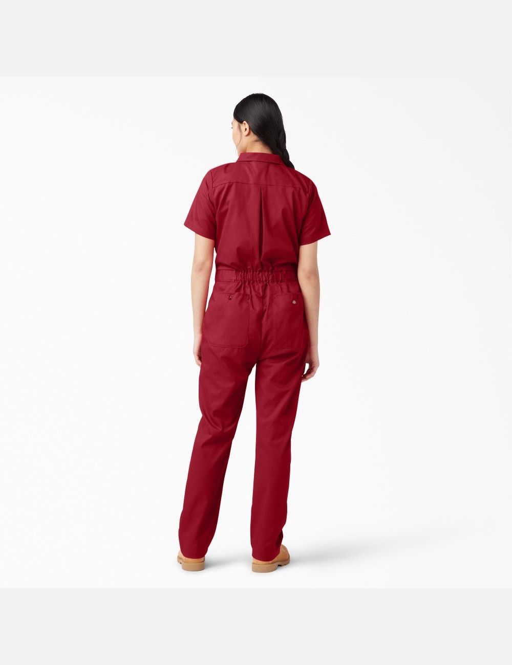 Salopettes Dickies FLEX Cooling Corta Sleeve Rouge | 064XNTAKW