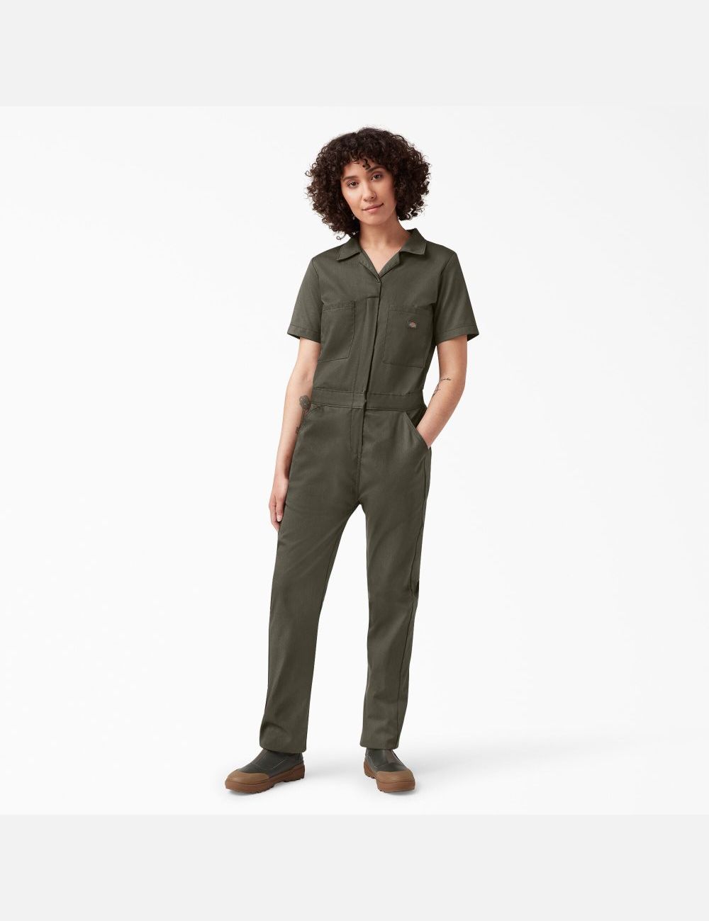 Salopettes Dickies FLEX Cooling Corta Sleeve Vert | 389NZTHSK