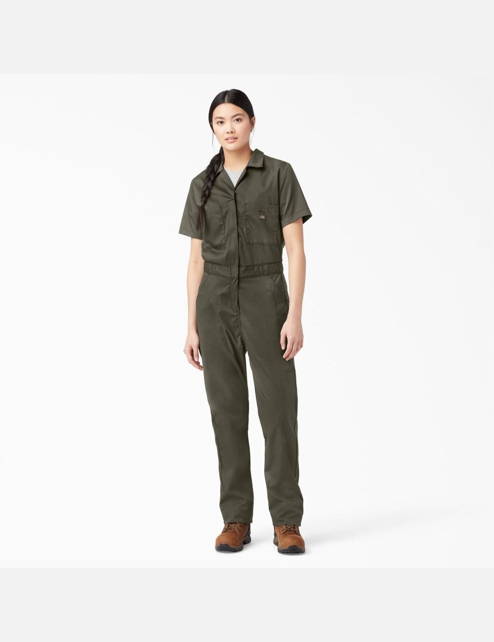 Salopettes Dickies FLEX Cooling Corta Sleeve Vert | 389NZTHSK