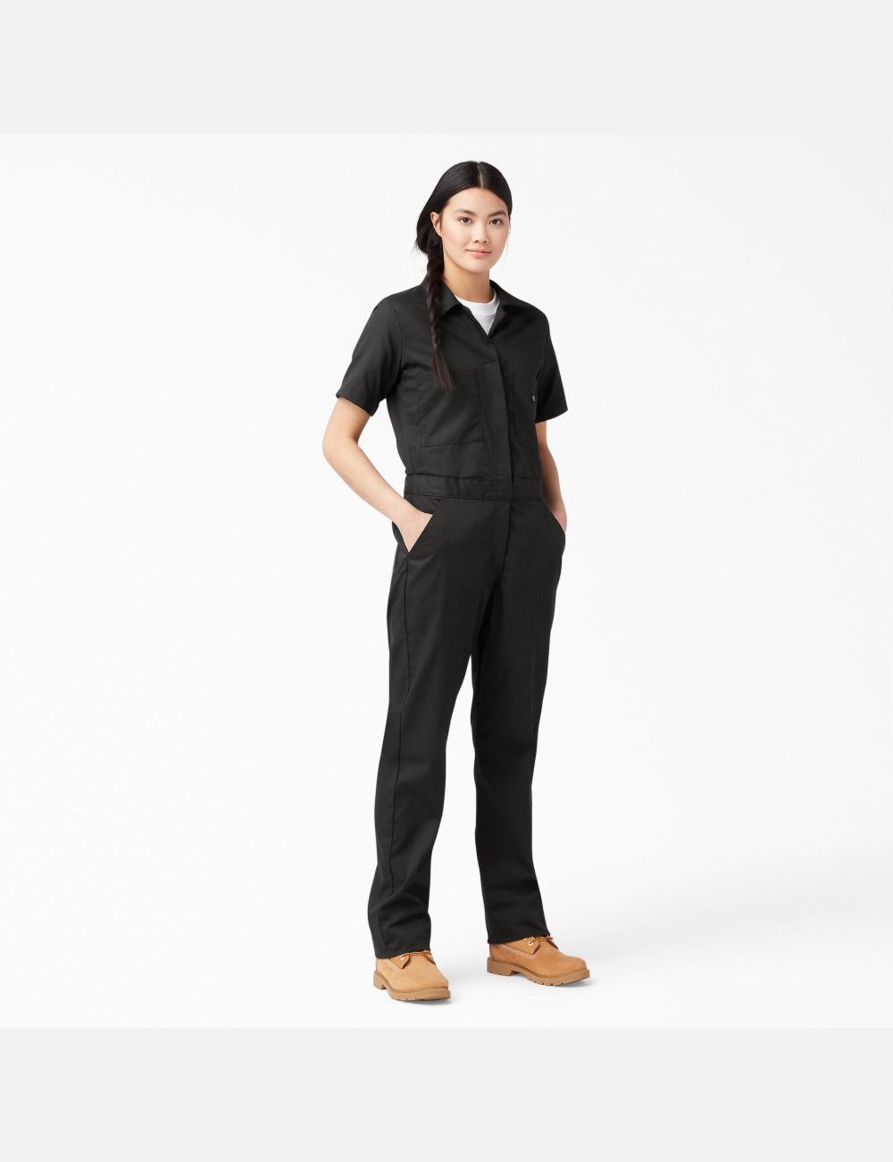 Salopettes Dickies FLEX Cooling Corta Sleeve Noir | 501AWELMF