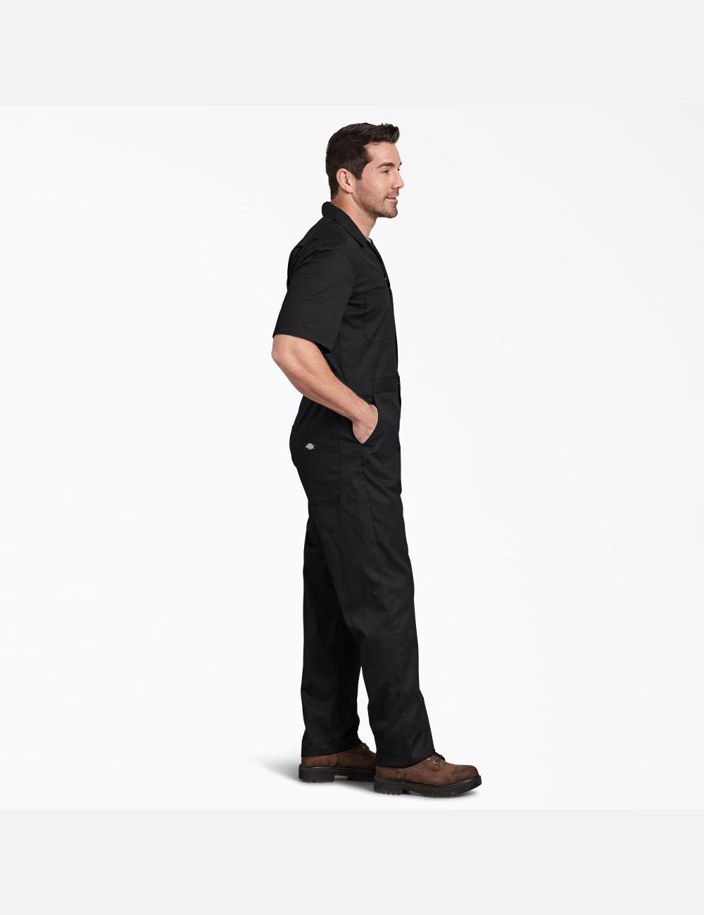 Salopettes Dickies FLEX Corta Sleeve Noir | 369BFNGAO