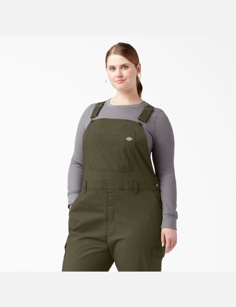 Salopettes Dickies Plus Cooling Ripstop Bib Vert | 012NGQJPZ