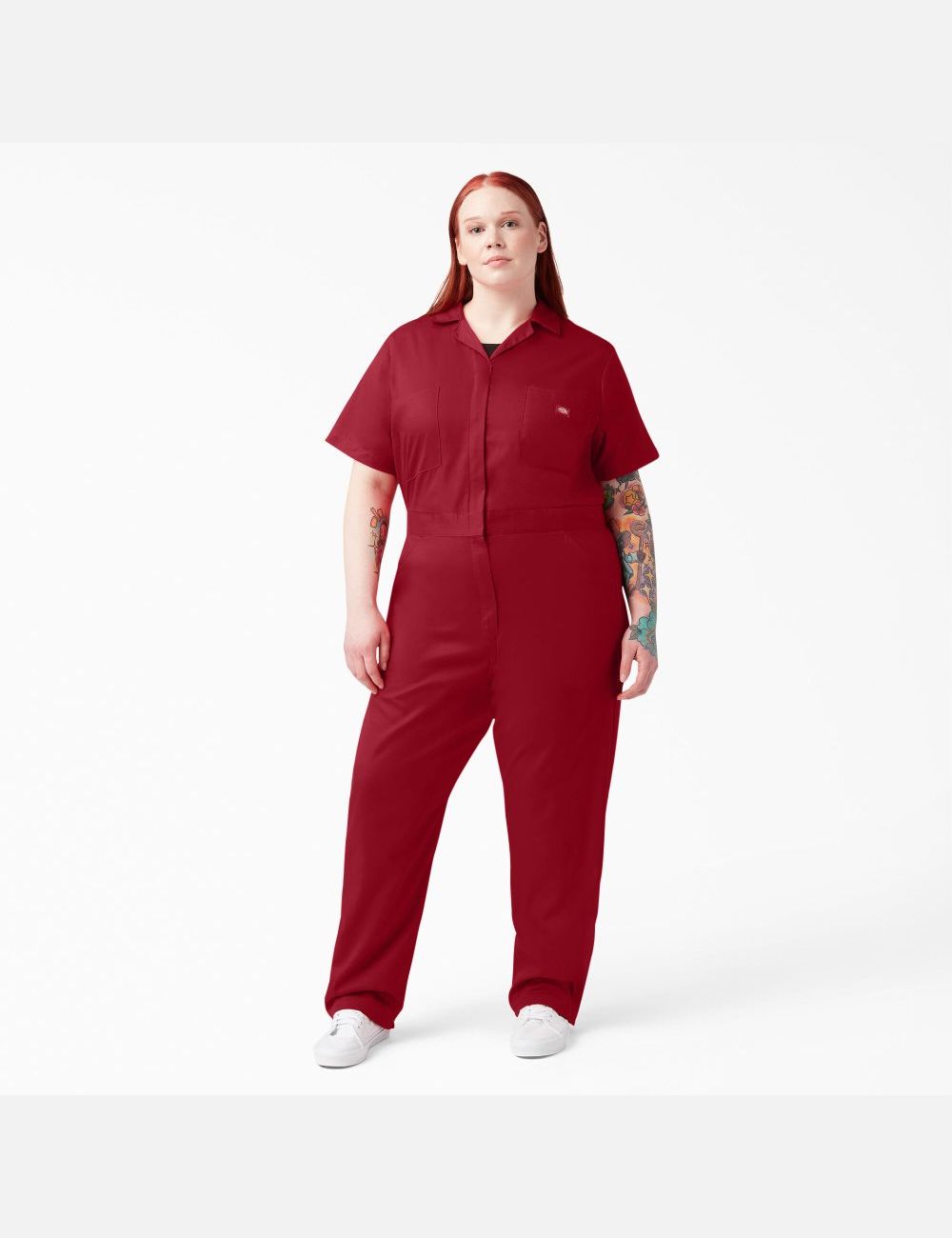 Salopettes Dickies Plus FLEX Cooling Corta Sleeve Rouge | 140XHAYCG