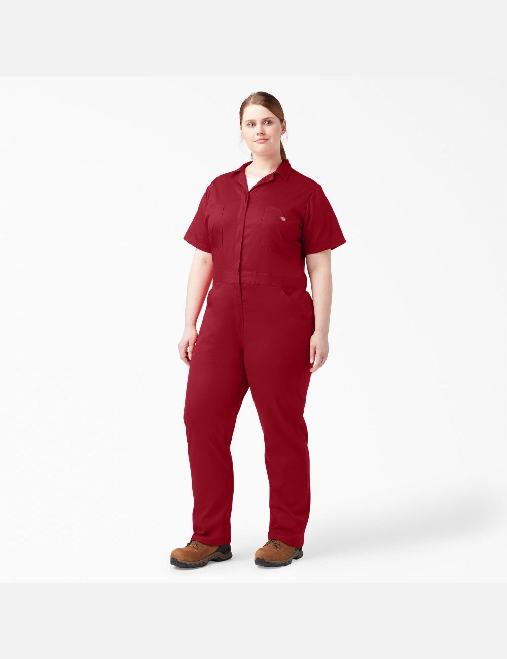 Salopettes Dickies Plus FLEX Cooling Corta Sleeve Rouge | 140XHAYCG