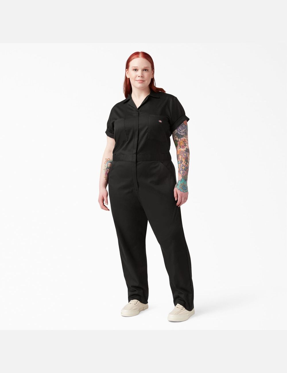 Salopettes Dickies Plus FLEX Cooling Corta Sleeve Noir | 160DNQBAC