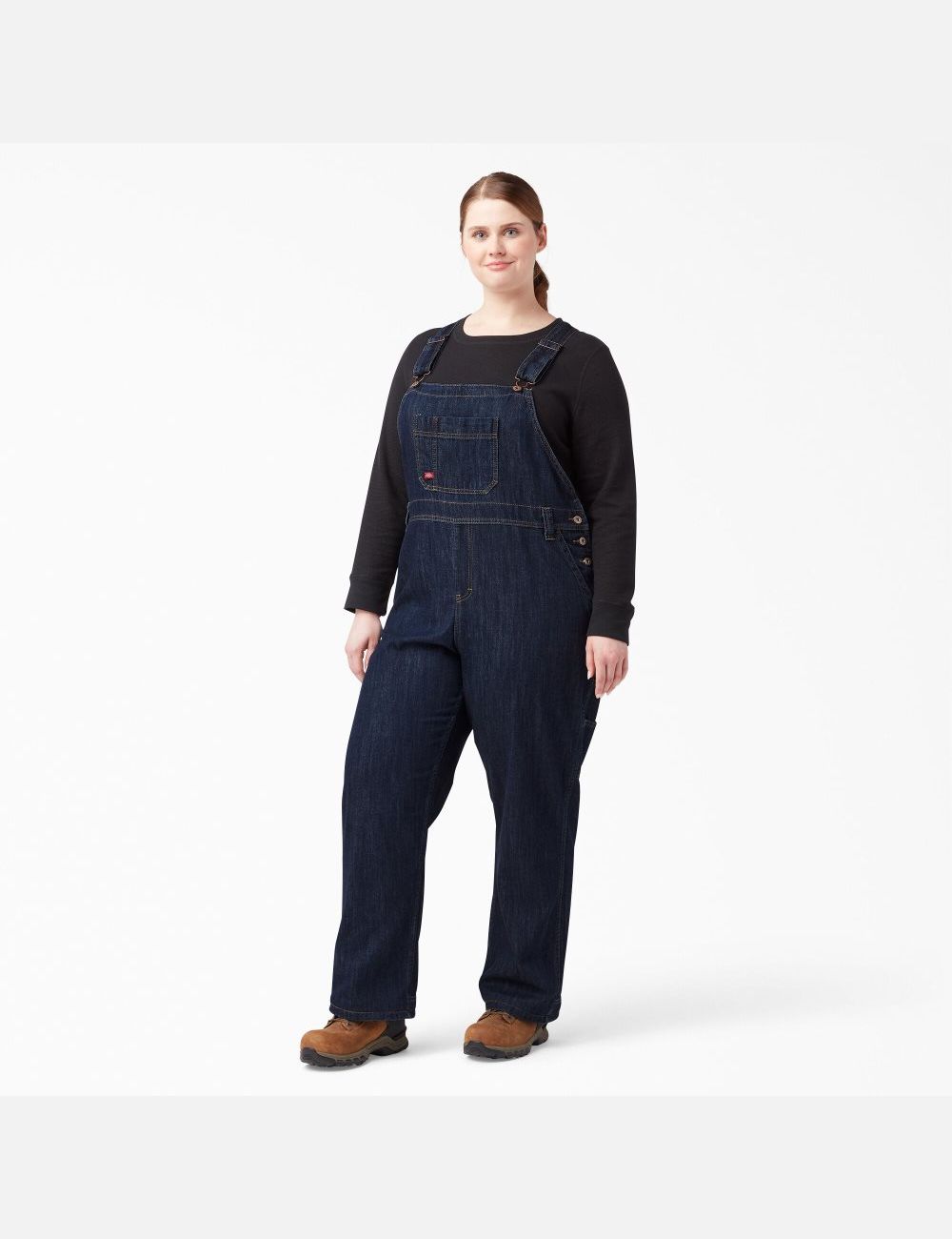 Salopettes Dickies Plus Relaxed Fit Droit Leg Bib Indigo Foncé | 103JLHNGQ