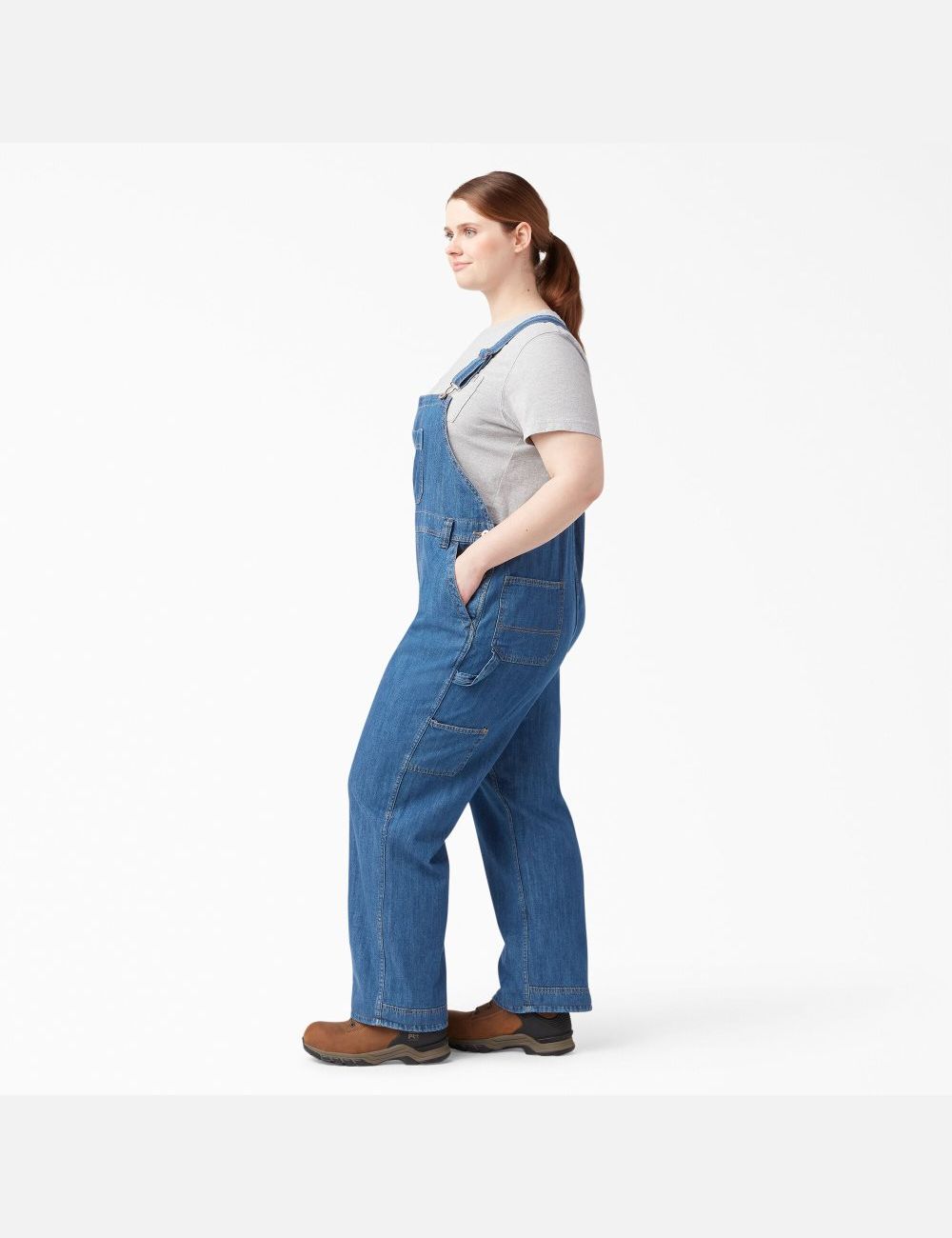 Salopettes Dickies Plus Relaxed Fit Droit Leg Bib Bleu | 603OATBKD