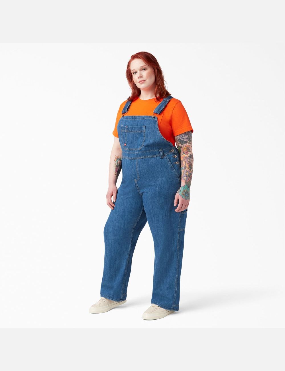 Salopettes Dickies Plus Relaxed Fit Droit Leg Bib Bleu | 603OATBKD