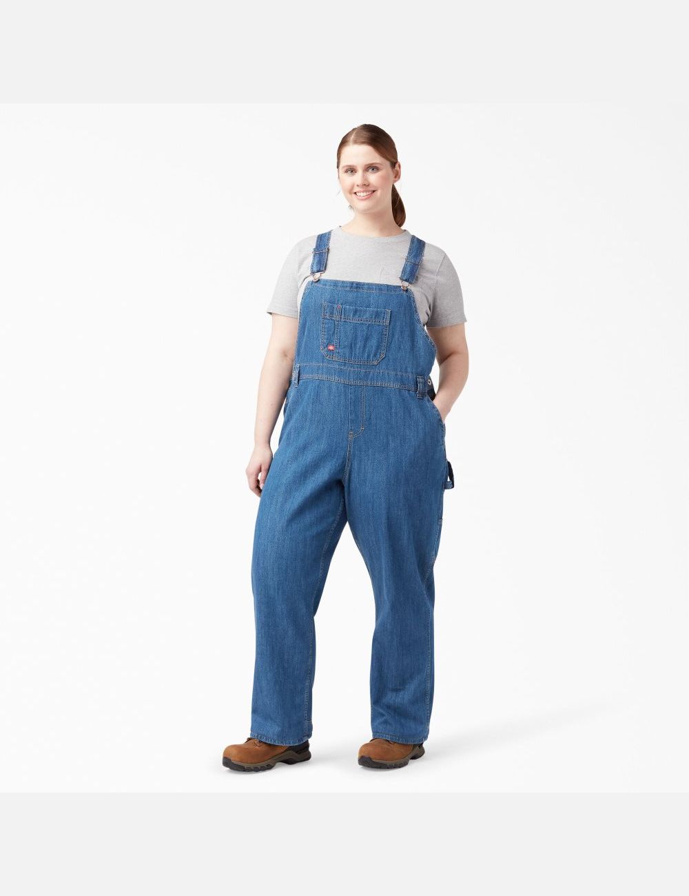 Salopettes Dickies Plus Relaxed Fit Droit Leg Bib Bleu | 603OATBKD