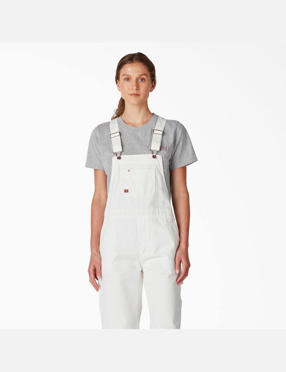 Salopettes Dickies Relaxed Fit Bib Blanche | 629XQWSRO