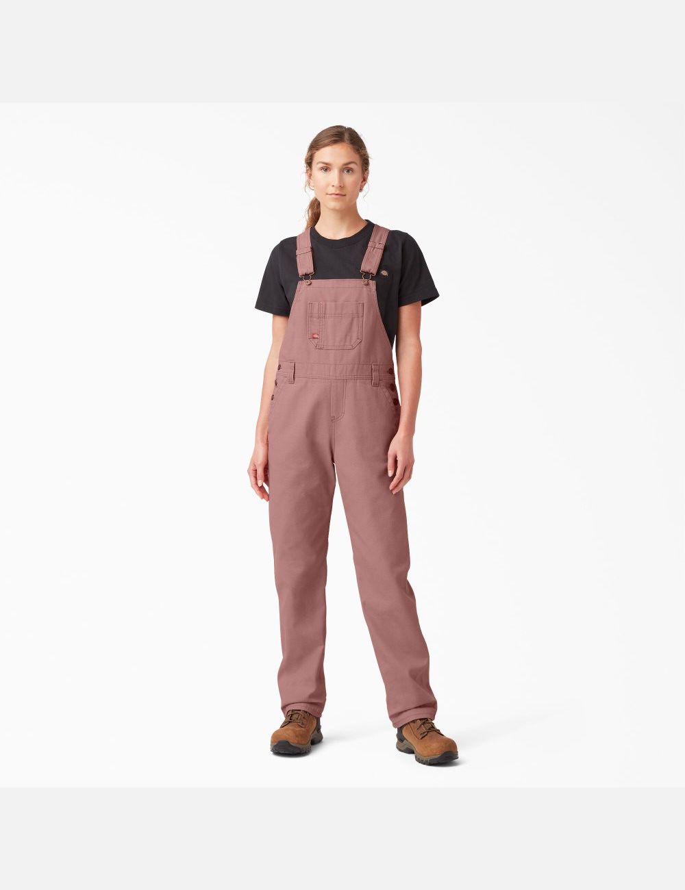 Salopettes Dickies Relaxed Fit Bib Grise Rose | 639MZALOJ