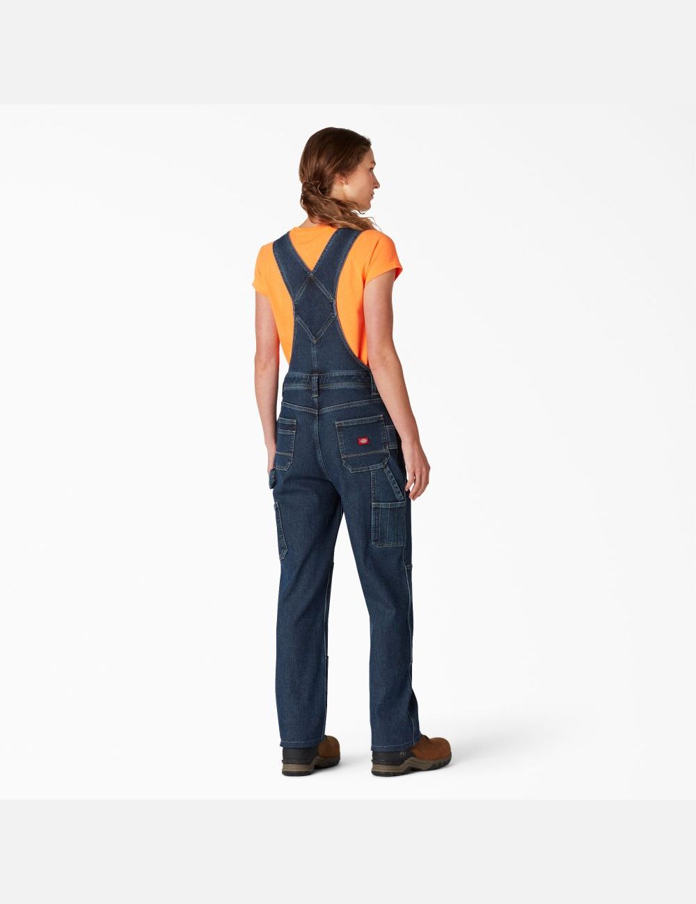 Salopettes Dickies Warming Double Knee Bib Bleu | 410PTILQK