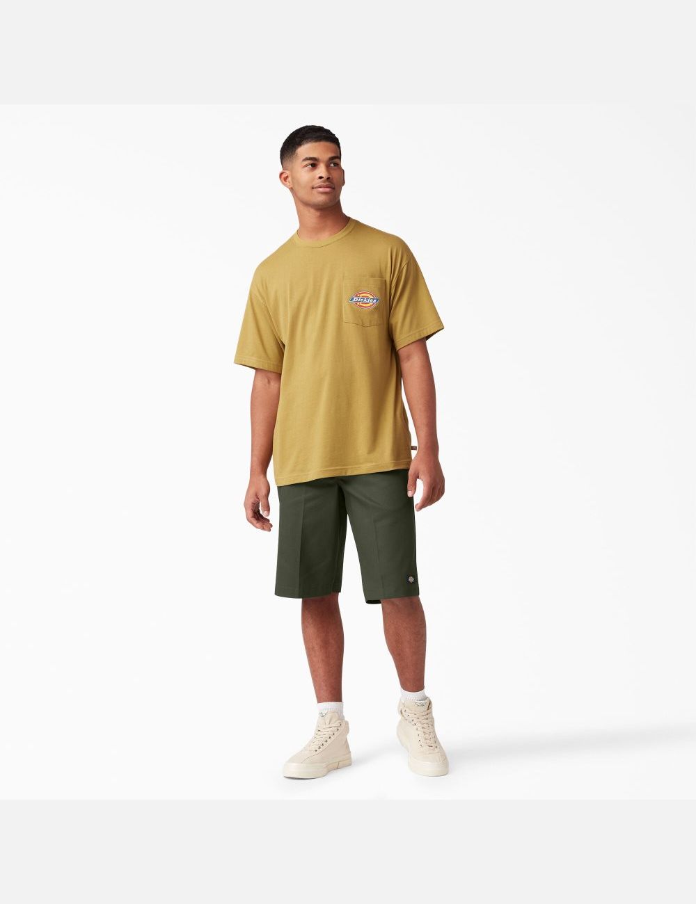 Shorts Dickies Loose Fit Plates Front Vert Olive Vert | 562AGHRMV