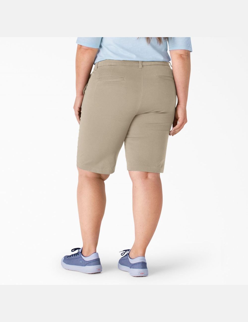 Shorts Dickies Plus Perfect Shape Twill Bermuda Grise | 381EDBCAQ