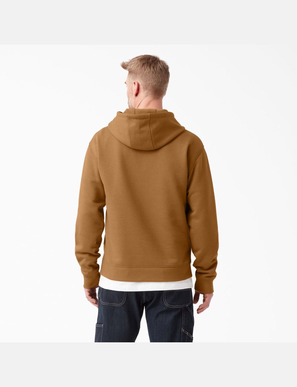 Sweat À Capuche Dickies D'eau Repellent Tri-Color Logo Marron | 098XJPAVQ