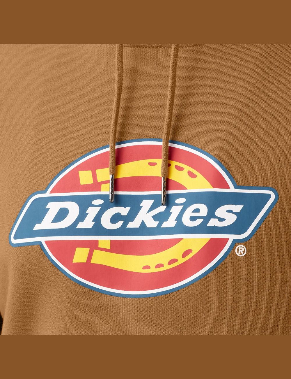 Sweat À Capuche Dickies D'eau Repellent Tri-Color Logo Marron | 098XJPAVQ