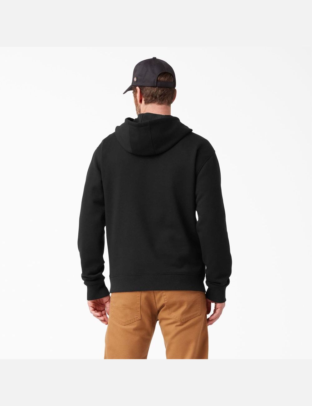 Sweat À Capuche Dickies D'eau Repellent Tri-Color Logo Noir | 204YUAQFG