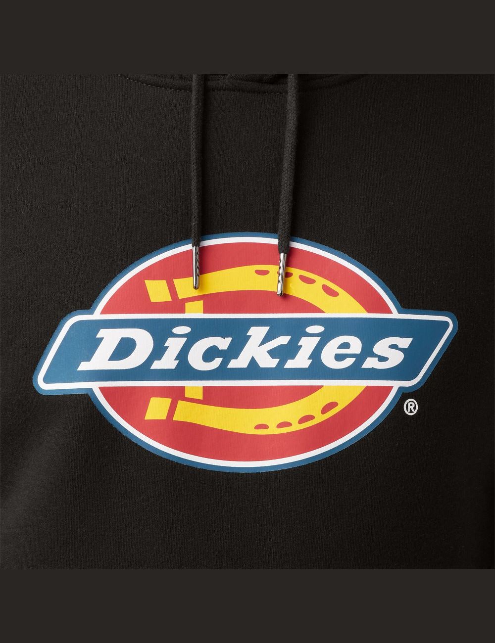 Sweat À Capuche Dickies D'eau Repellent Tri-Color Logo Noir | 204YUAQFG