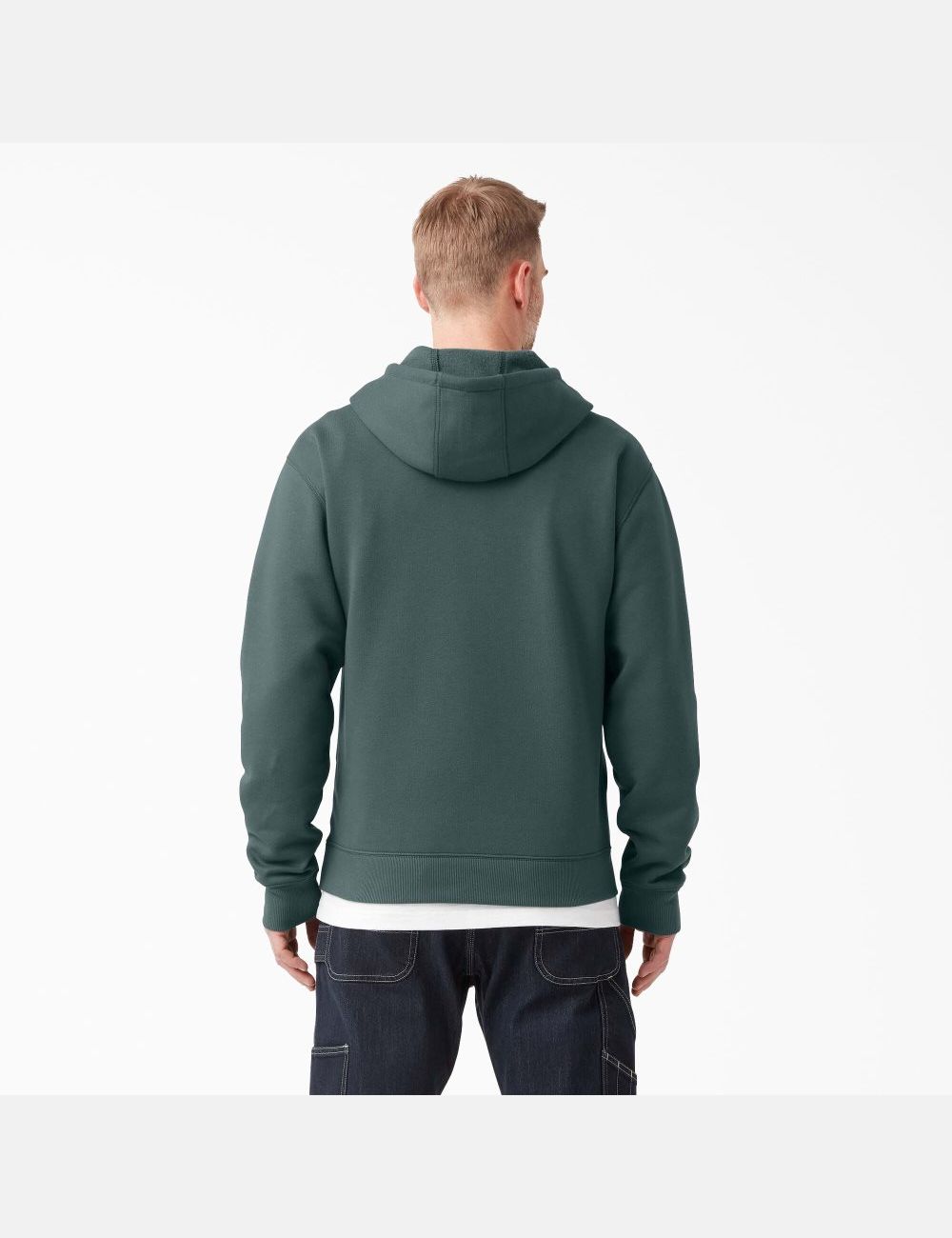 Sweat À Capuche Dickies D'eau Repellent Tri-Color Logo Vert | 547VXUKHZ