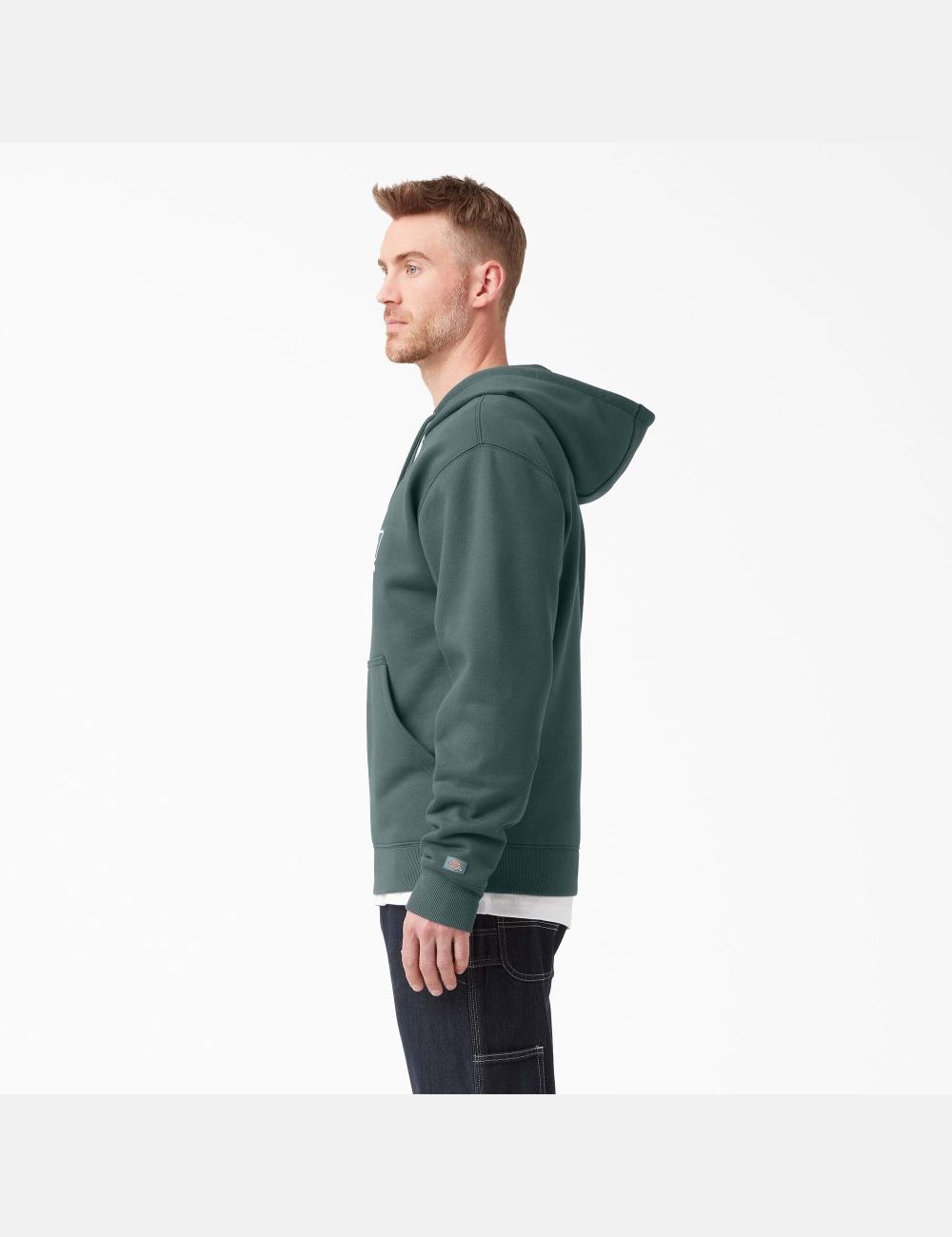 Sweat À Capuche Dickies D'eau Repellent Tri-Color Logo Vert | 547VXUKHZ