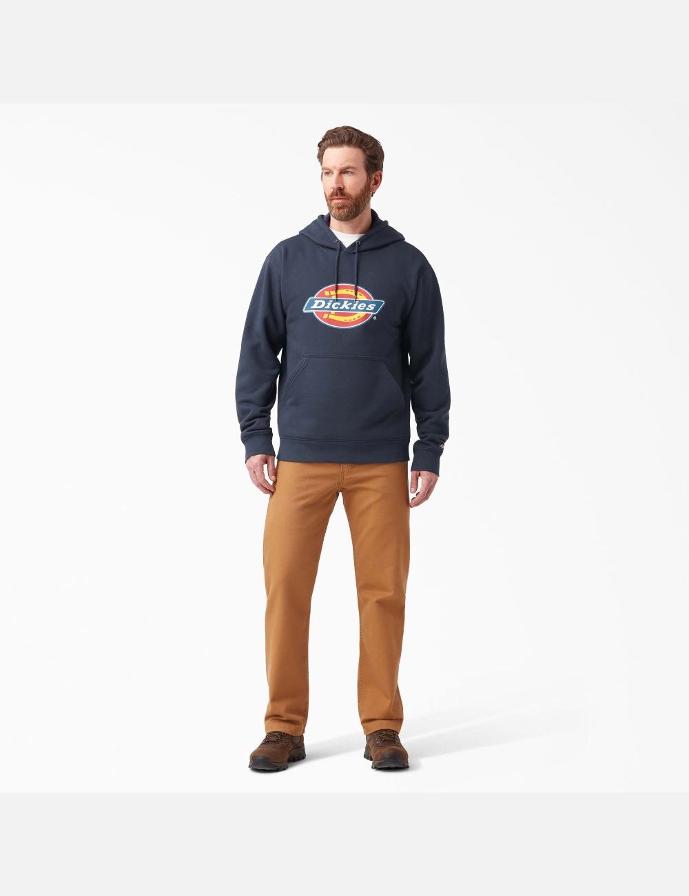 Sweat À Capuche Dickies D'eau Repellent Tri-Color Logo Bleu Marine | 591BWRYDU