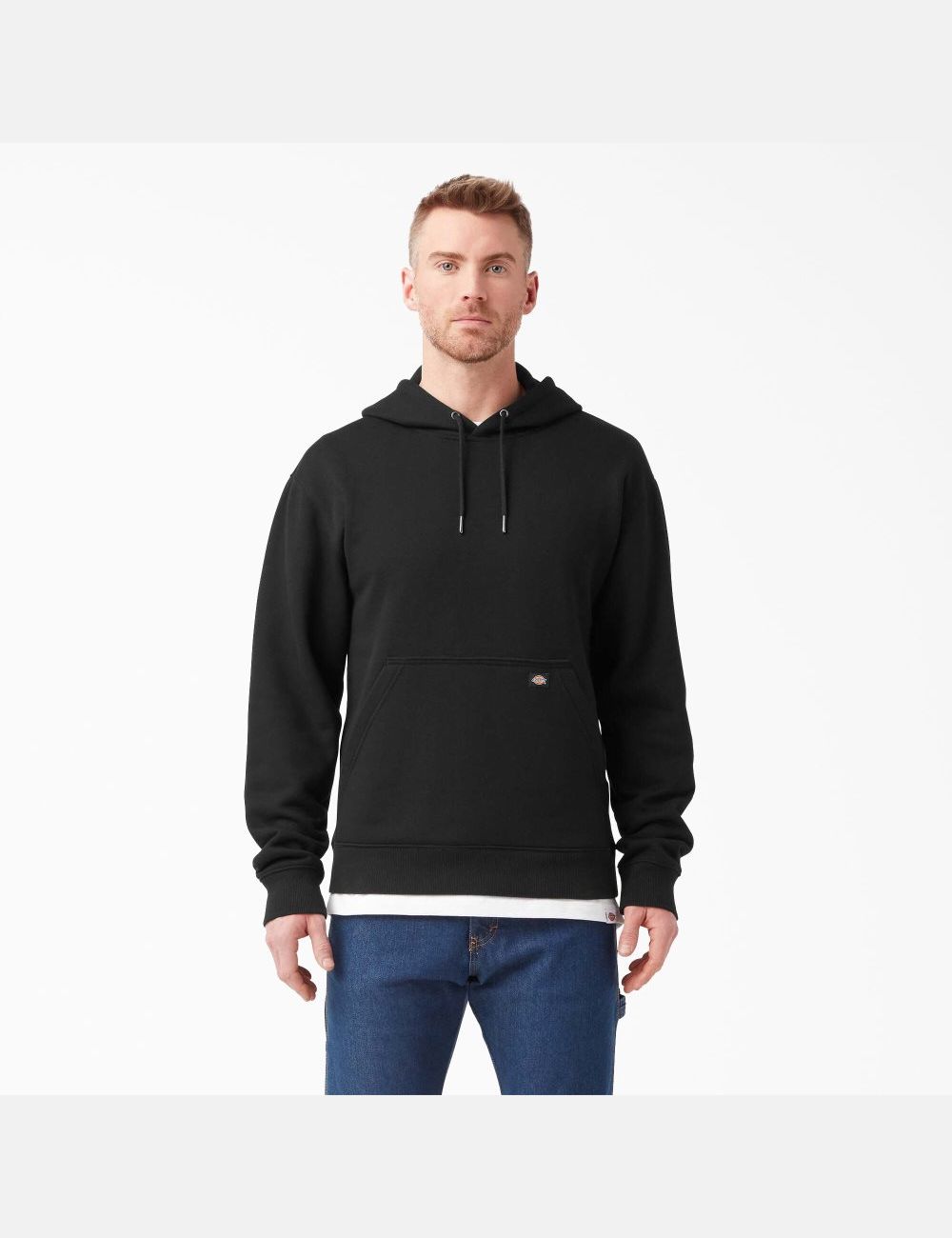 Sweat À Capuche Dickies D\'eau Repellent Logo Sleeve Noir | 623UFJPYE