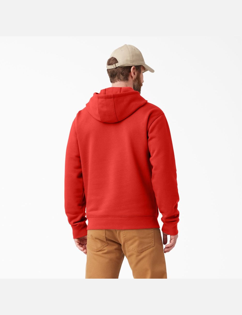 Sweat À Capuche Dickies D'eau Repellent Logo Sleeve Orange | 932VQMYSE