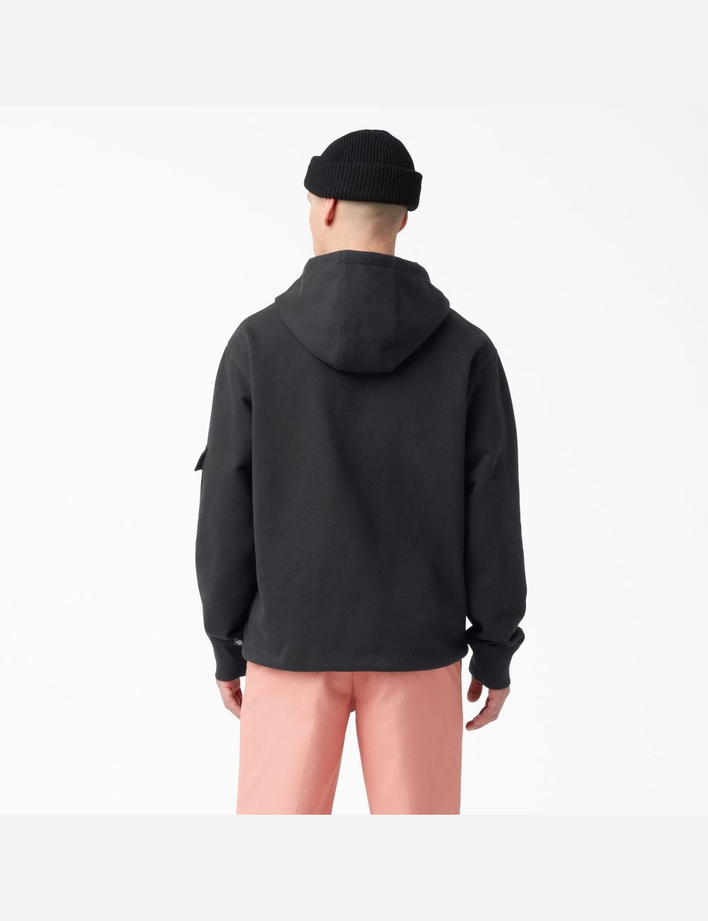 Sweat À Capuche Dickies Fleece Cargo Noir | 507RGFDTE