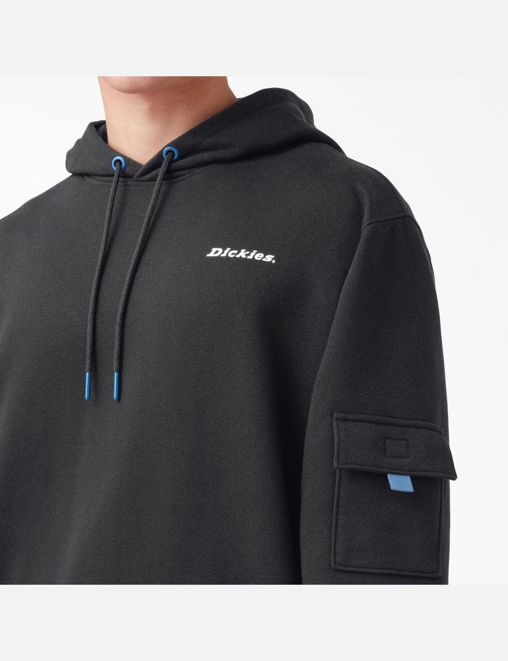 Sweat À Capuche Dickies Fleece Cargo Noir | 507RGFDTE