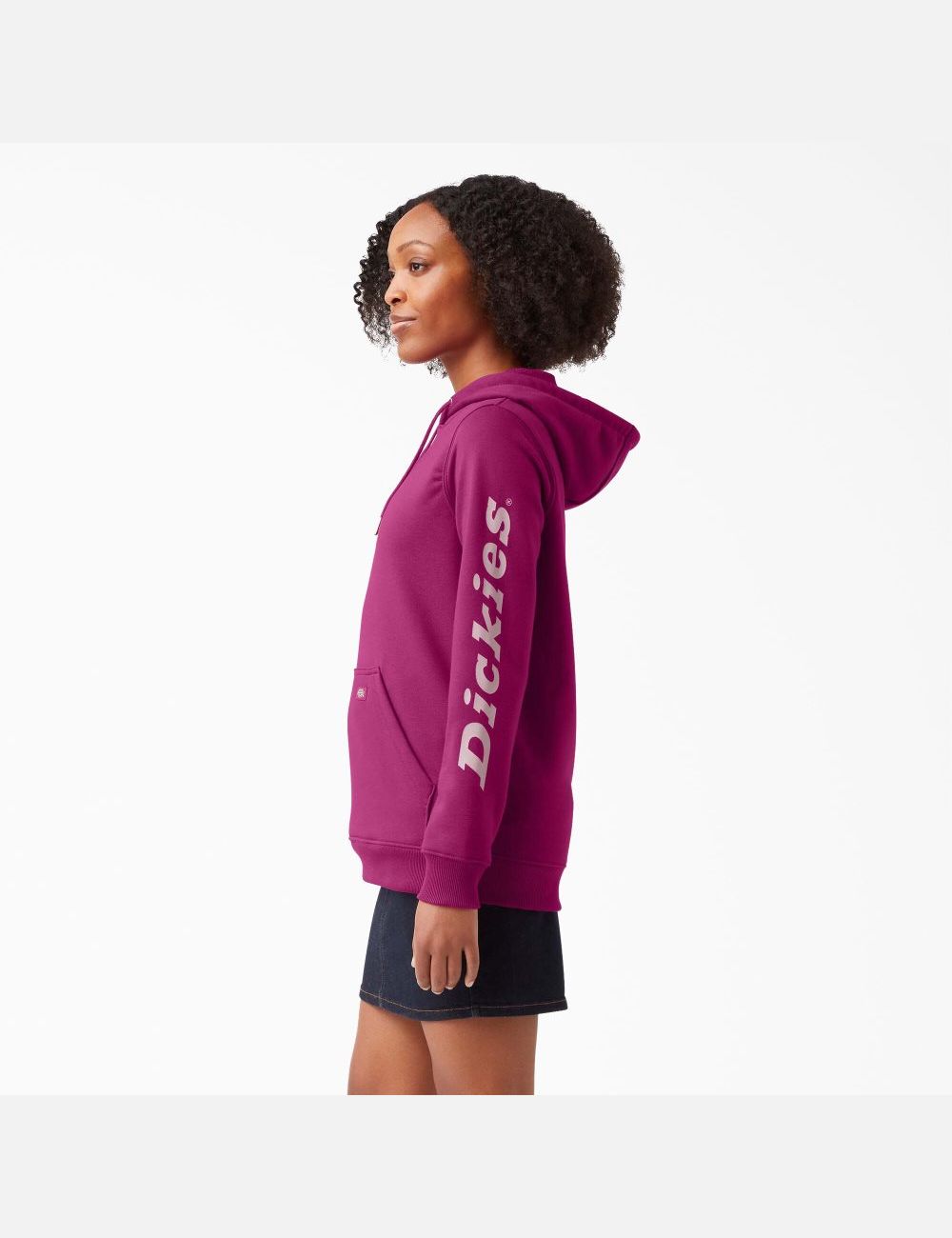 Sweat À Capuche Dickies Heavyweight Logo Sleeve Fushia | 120WHJMFE