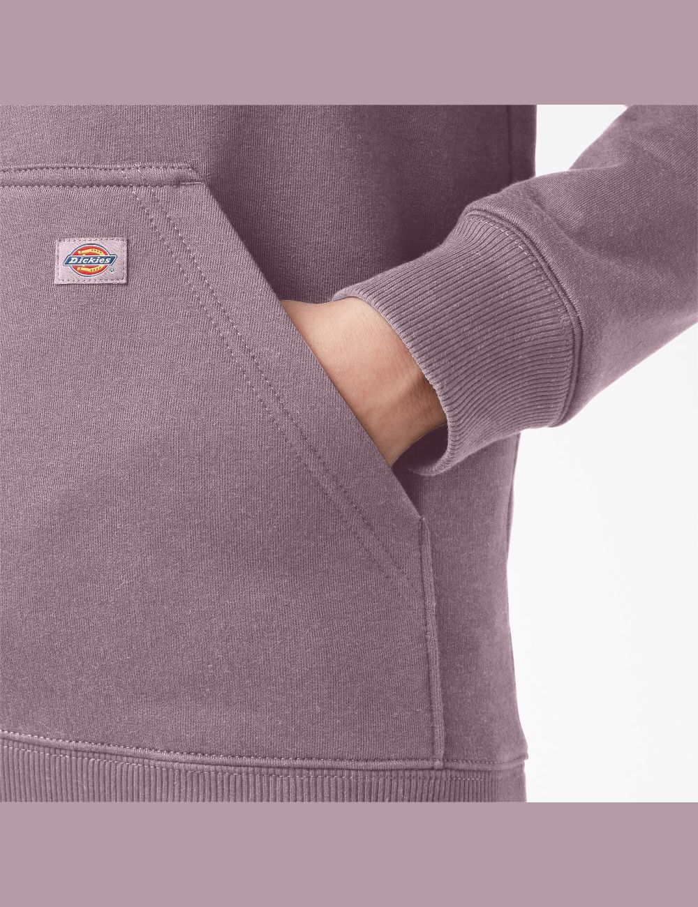 Sweat À Capuche Dickies Heavyweight Logo Sleeve Violette | 381VRWMZN