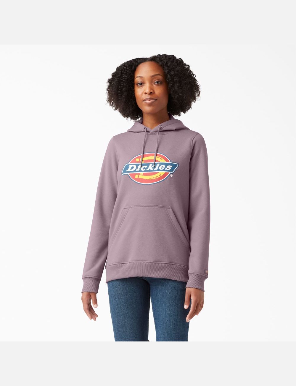 Sweat À Capuche Dickies Heavyweight Logo Violette | 941BOFCAD