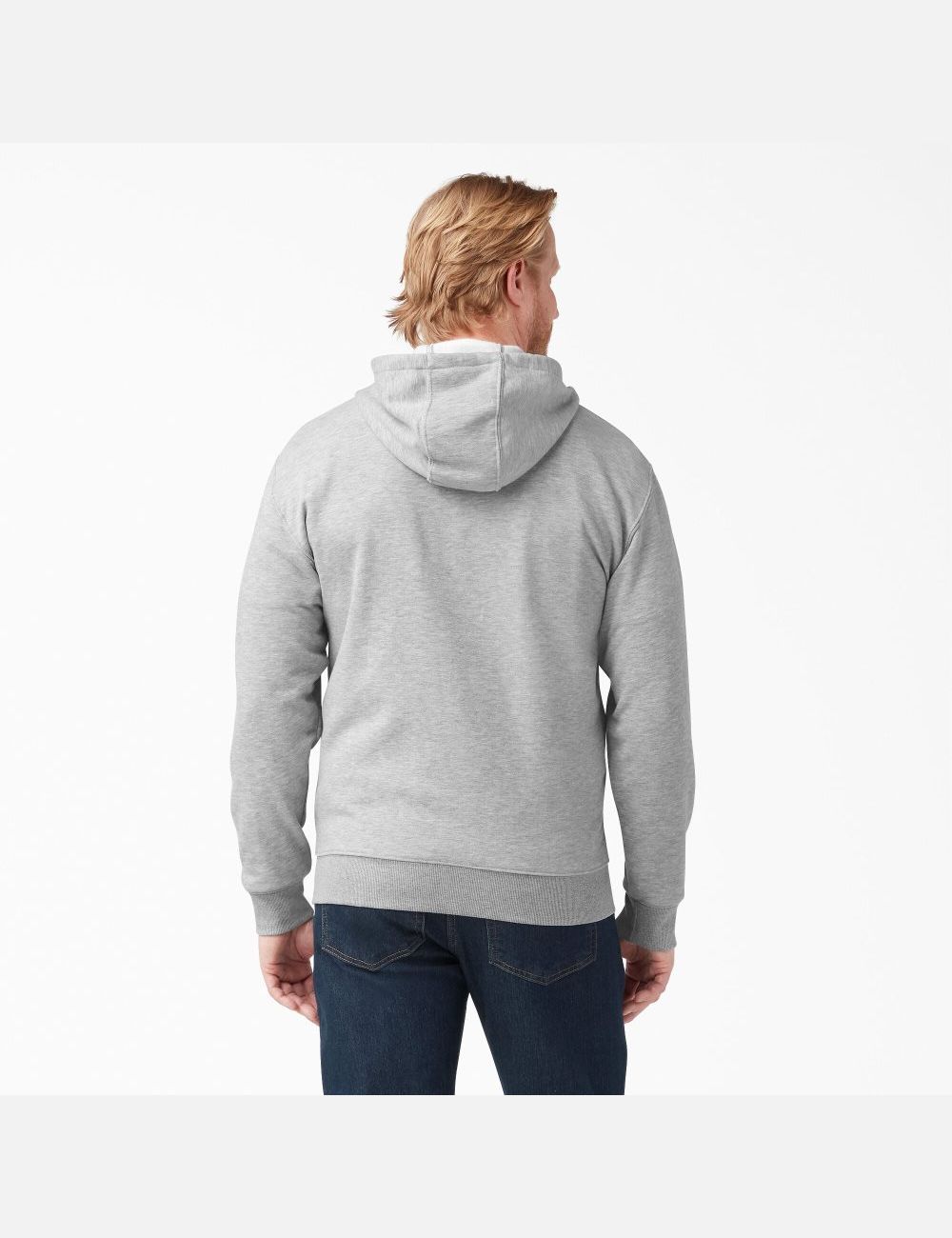 Sweat À Capuche Dickies Midweight Fleece Zip Grise | 972ZOTBGD