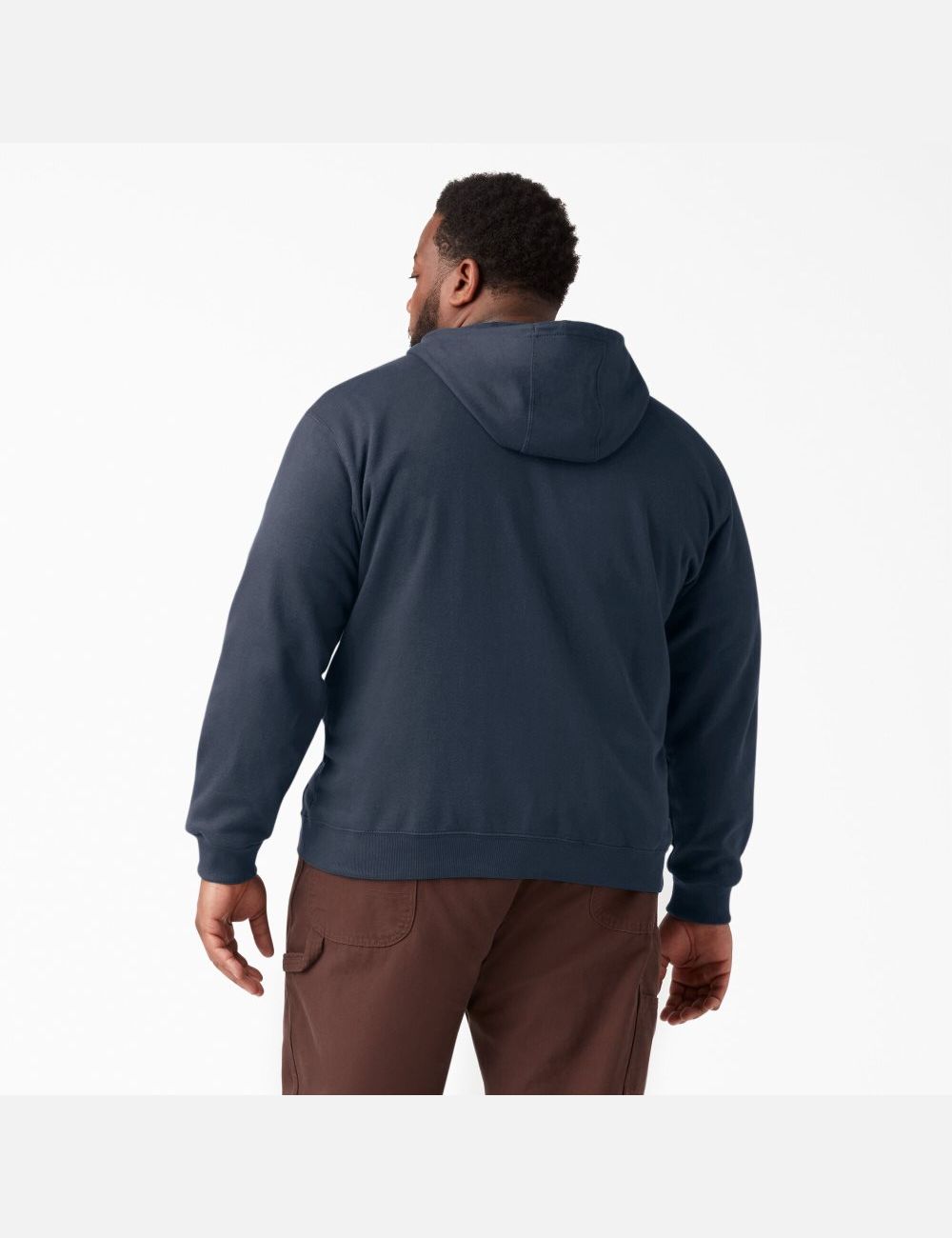 Sweat À Capuche Dickies Midweight Fleece Zip Bleu Marine | 974FNLCMH