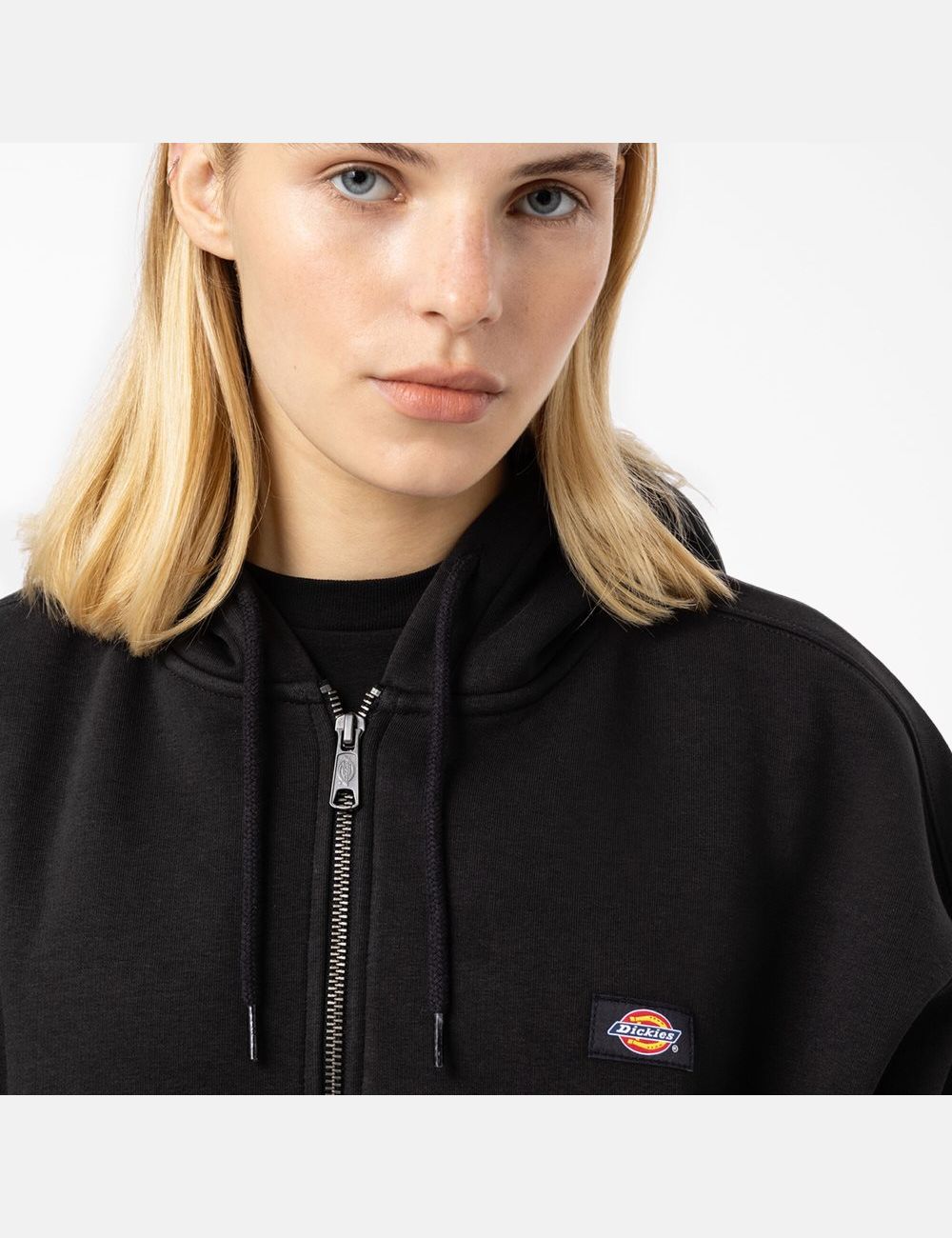 Sweat À Capuche Dickies Oakport Zip Noir | 475SBFTQN