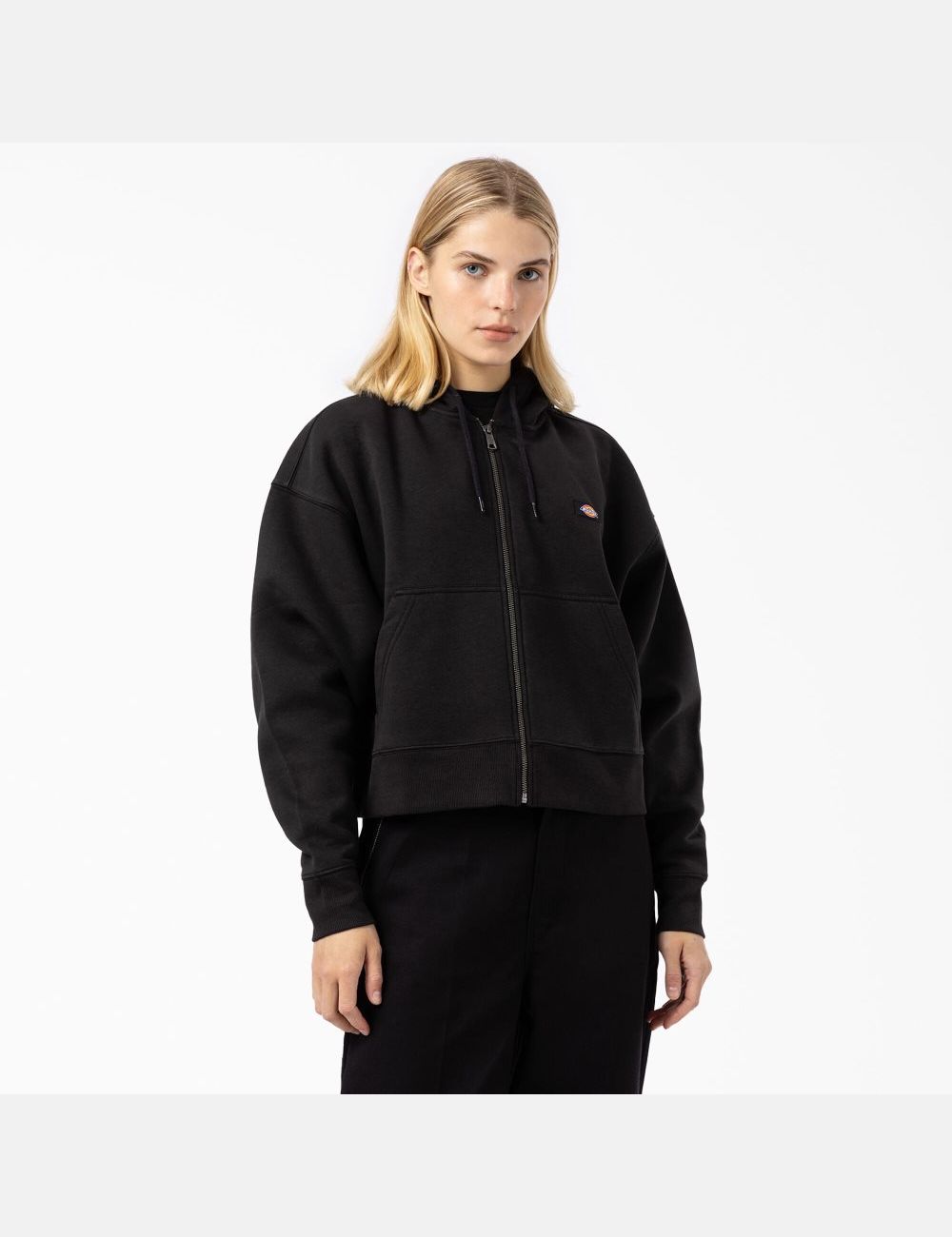 Sweat À Capuche Dickies Oakport Zip Noir | 475SBFTQN