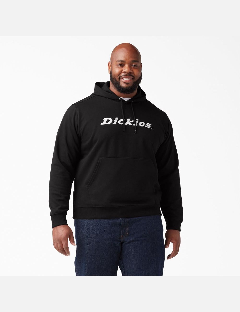 Sweat À Capuche Dickies Script Logo Fleece Noir | 167NPUVEA