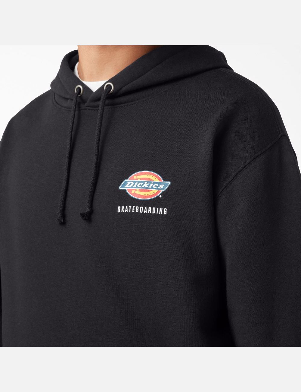 Sweat À Capuche Dickies Skateboarding Chest Logo Noir | 306GYFWLX