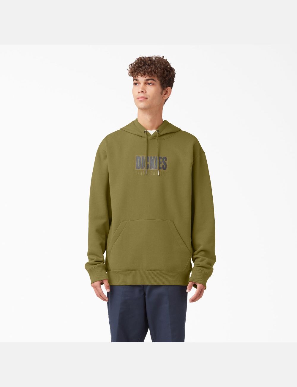 Sweat À Capuche Dickies Skateboarding Relief Fleece Vert | 379MLSFNH