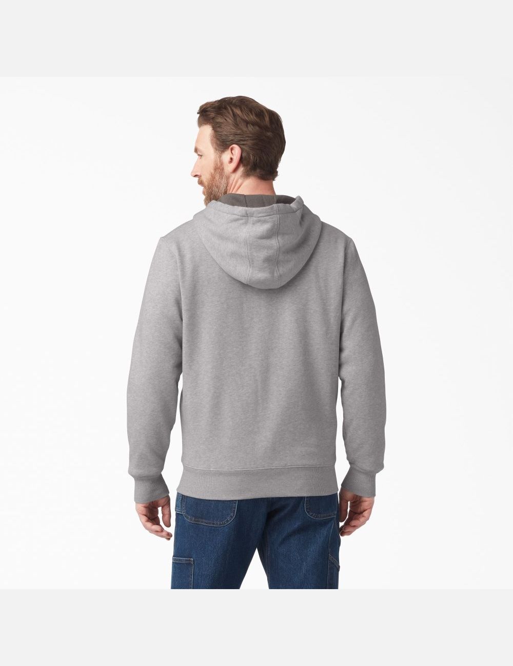 Sweat À Capuche Dickies Thermal Doublée Full-Zip Fleece with DWR Grise | 698YTLXMA