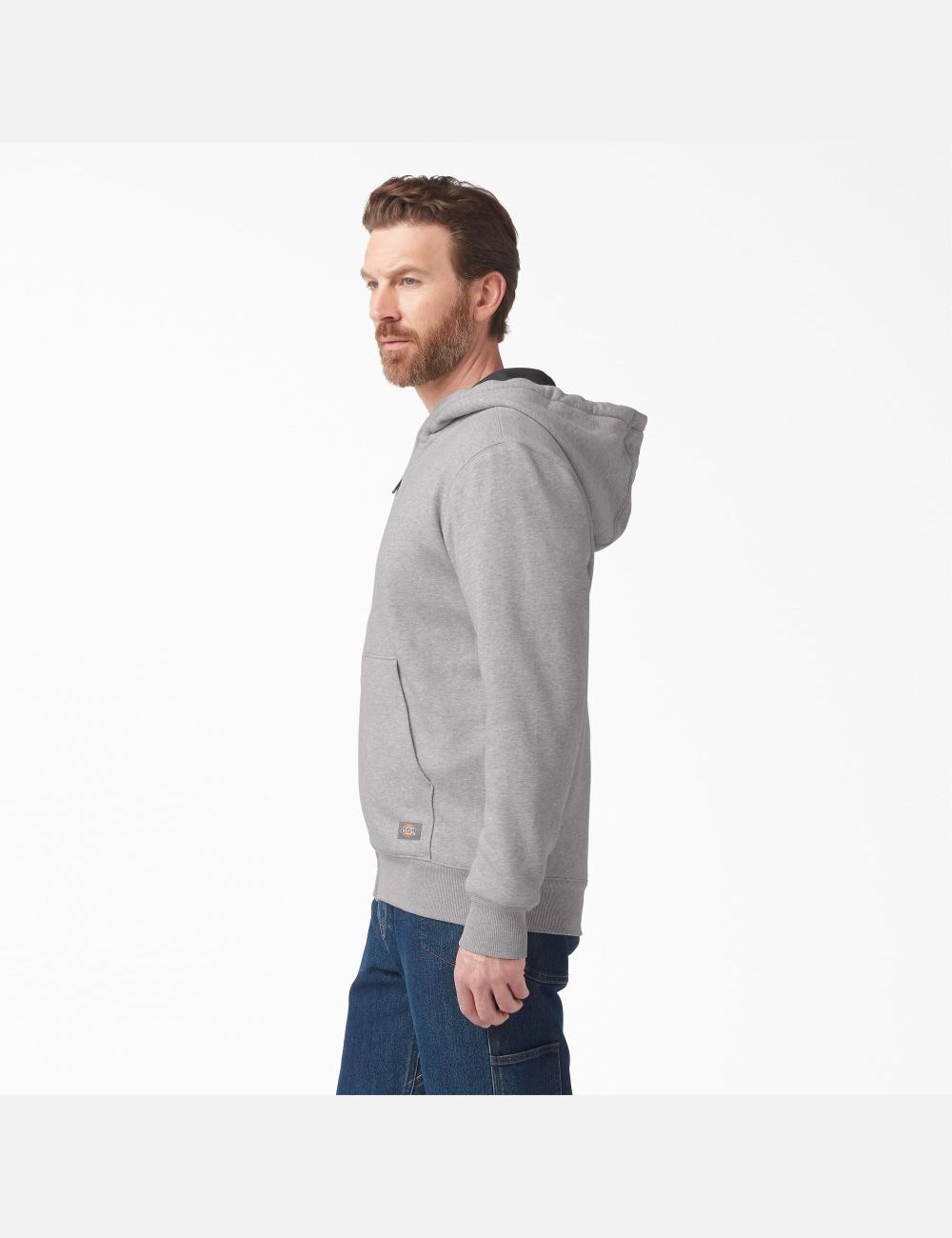 Sweat À Capuche Dickies Thermal Doublée Full-Zip Fleece with DWR Grise | 698YTLXMA