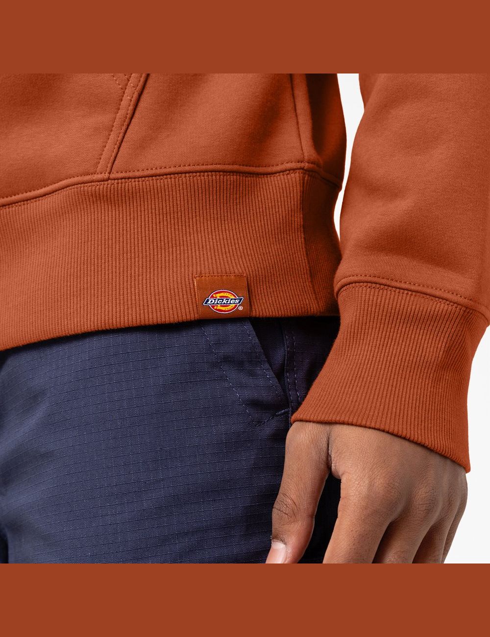 Sweat À Capuche Dickies Union Springs Logo Marron | 068JVQOUG