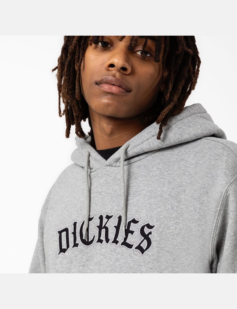 Sweat À Capuche Dickies Union Springs Logo Grise | 802XYMBTC