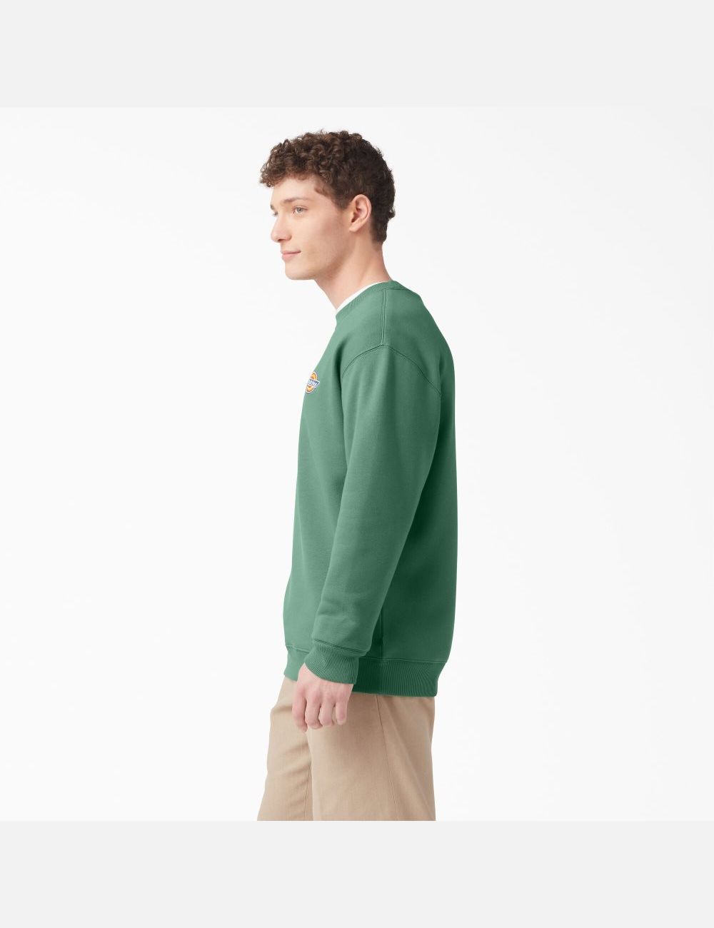 Sweatshirt Dickies Fleece Embroidered Chest Logo Vert Foncé | 319LATKWY